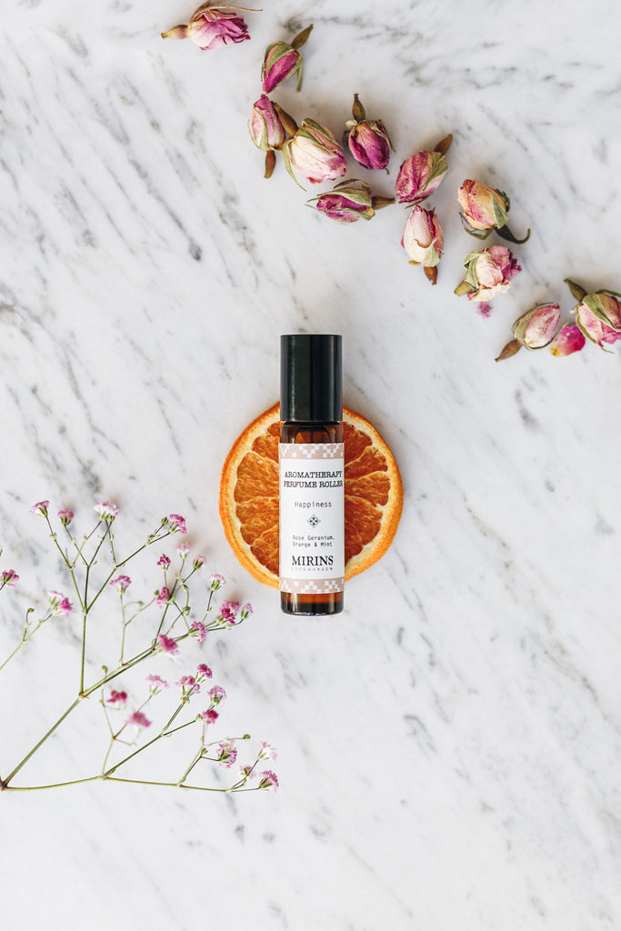 Perfume Roller - Happiness - Rose Geranium, Orange & Mint