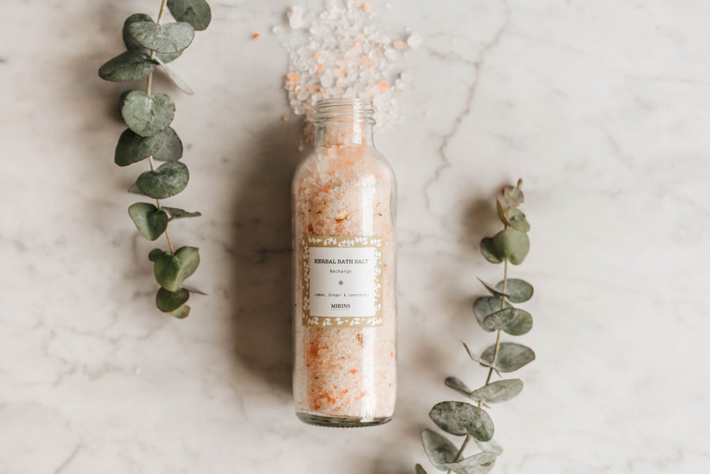 Herbal Bath Salt - Recharge - Lemon, Ginger & Lemongrass