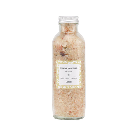Herbal Bath Salt - Recharge - Lemon, Ginger & Lemongrass